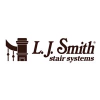 L.J. Smith stair systems logo with stylized staircase and newel post graphic.